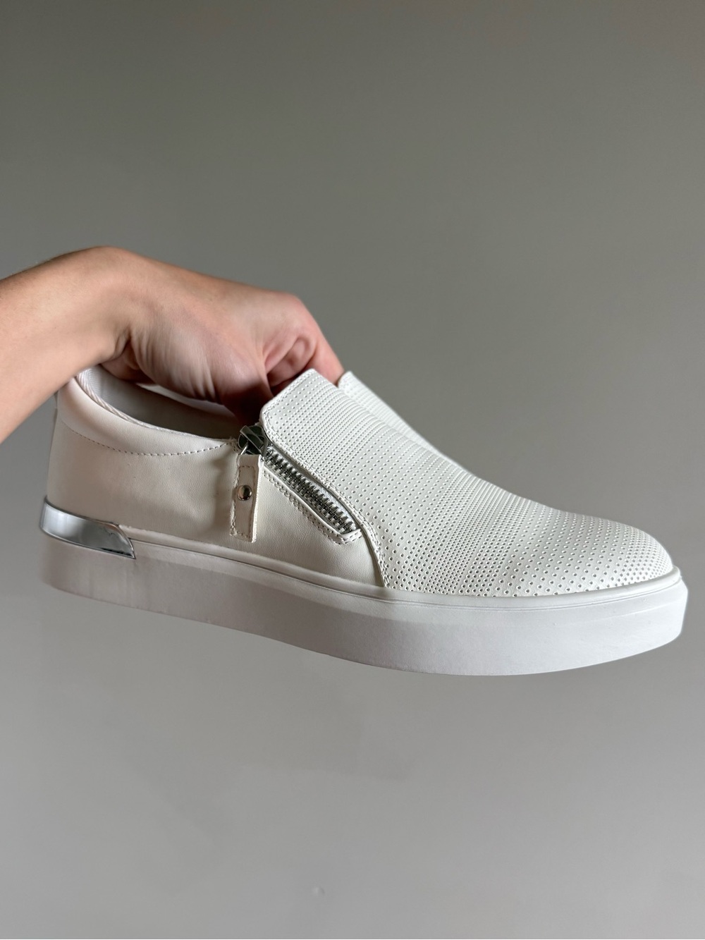 Jeossy Women's Slip On Fashion Sneakers Arch Support Loafers with Zipper